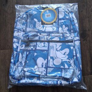 Sonic The Hedgehog 16" Backpack with All Over Print, Blue